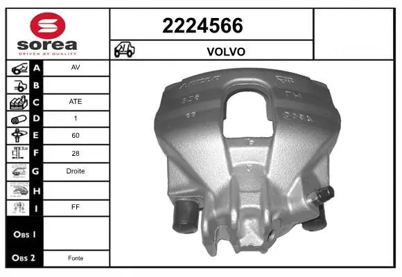 Handler.Part Brake caliper EAI 2224566 1