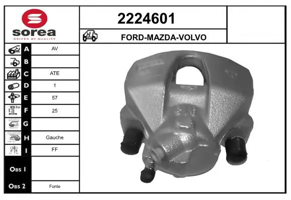 Handler.Part Brake caliper EAI 2224601 1