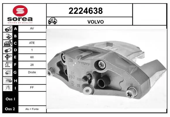 Handler.Part Brake caliper EAI 2224638 1