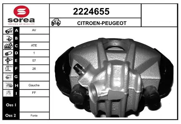 Handler.Part Brake caliper EAI 2224655 1