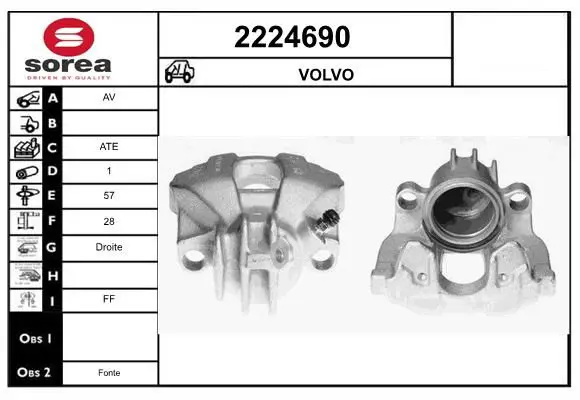 Handler.Part Brake caliper EAI 2224690 1