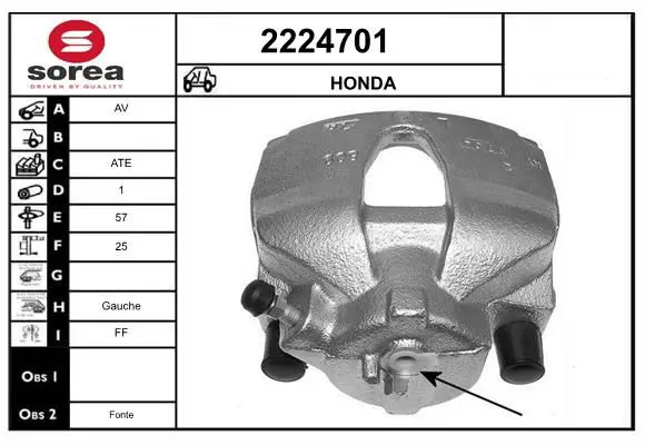 Handler.Part Brake caliper EAI 2224701 1