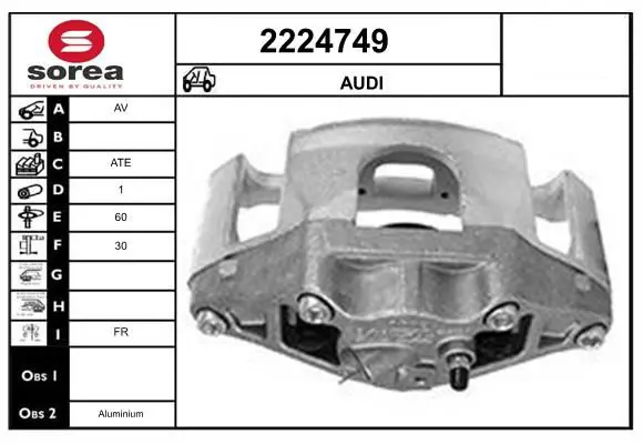 Handler.Part Brake caliper EAI 2224749 1