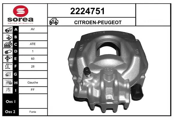 Handler.Part Brake caliper EAI 2224751 1