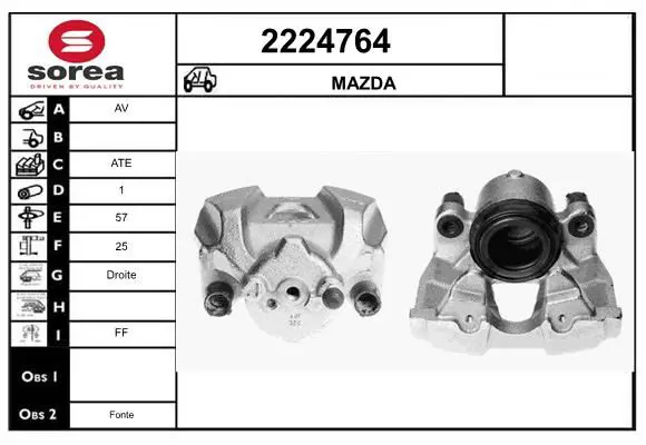 Handler.Part Brake caliper EAI 2224764 1