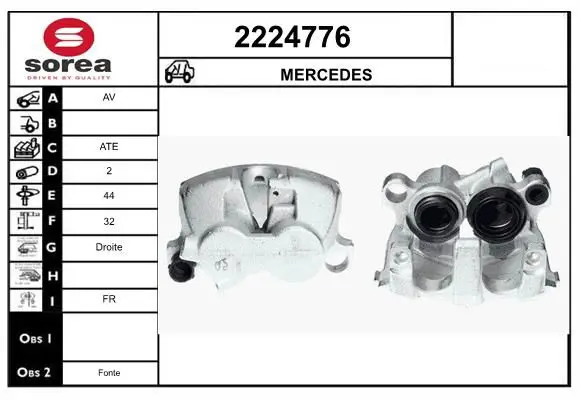 Handler.Part Brake caliper EAI 2224776 1