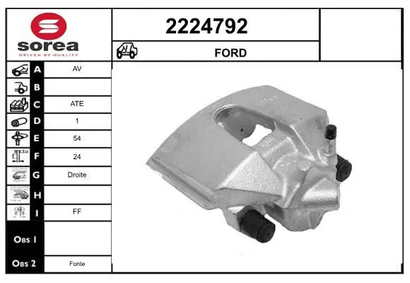 Handler.Part Brake caliper EAI 2224792 1