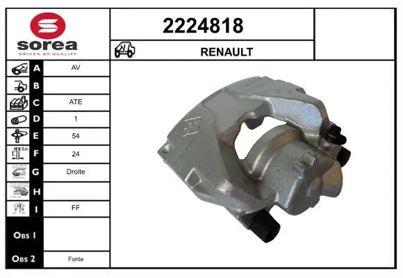 Handler.Part Brake caliper EAI 2224818 1