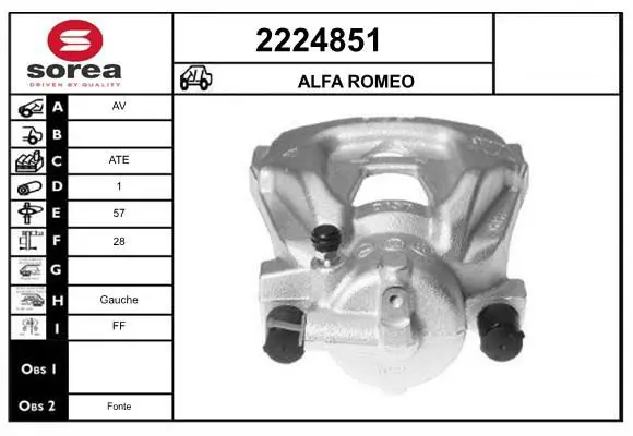 Handler.Part Brake caliper EAI 2224851 1