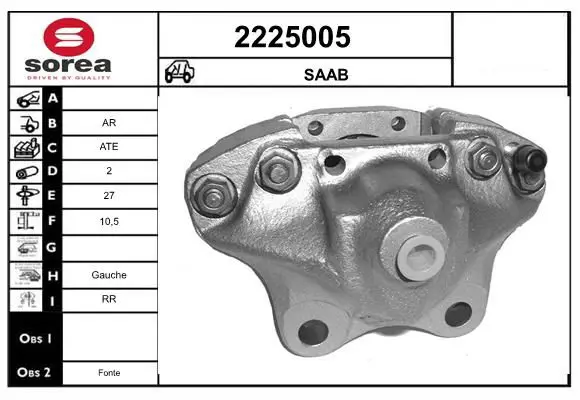 Handler.Part Brake caliper EAI 2225005 1