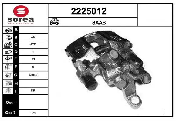 Handler.Part Brake caliper EAI 2225012 1