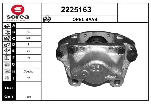 Handler.Part Brake caliper EAI 2225163 1