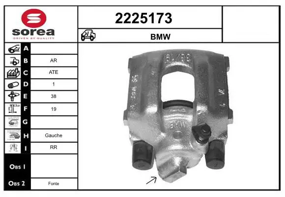 Handler.Part Brake caliper EAI 2225173 1