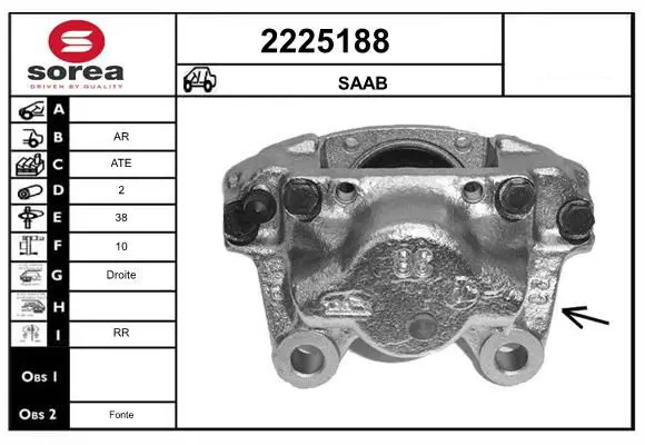 Handler.Part Brake caliper EAI 2225188 1