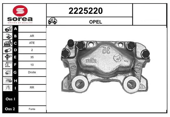 Handler.Part Brake caliper EAI 2225220 1