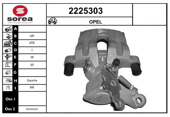 Handler.Part Brake caliper EAI 2225303 1