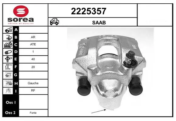 Handler.Part Brake caliper EAI 2225357 1