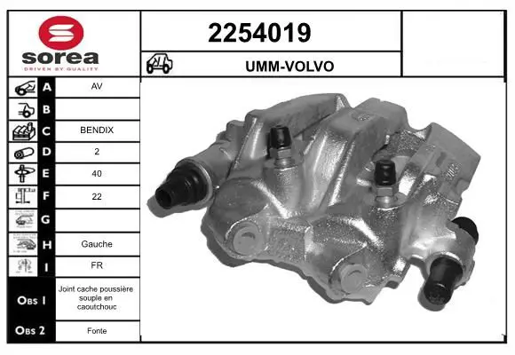 Handler.Part Brake caliper EAI 2254019 1