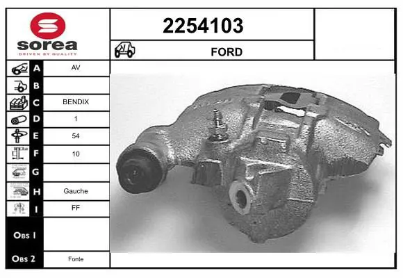 Handler.Part Brake caliper EAI 2254103 1