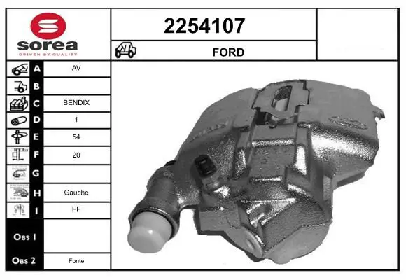 Handler.Part Brake caliper EAI 2254107 1