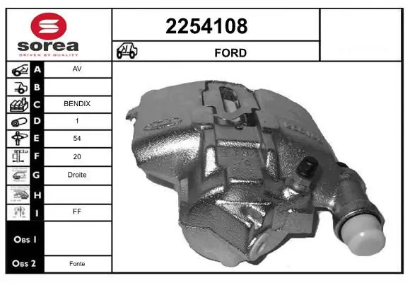 Handler.Part Brake caliper EAI 2254108 1