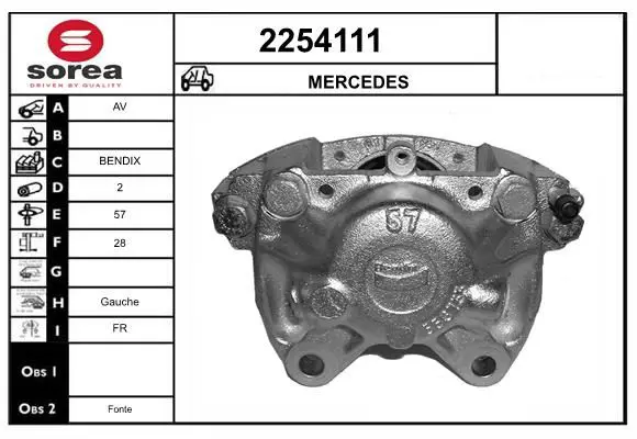 Handler.Part Brake caliper EAI 2254111 1