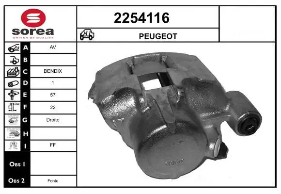 Handler.Part Brake caliper EAI 2254116 1