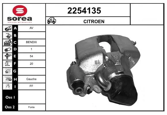 Handler.Part Brake caliper EAI 2254135 1