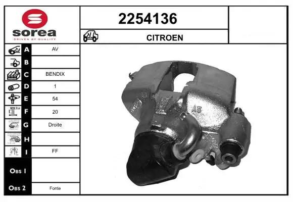 Handler.Part Brake caliper EAI 2254136 1