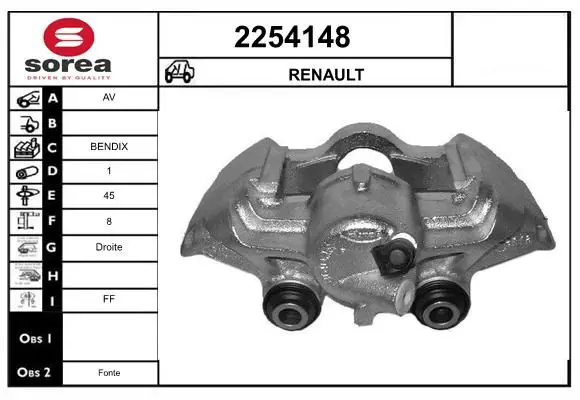 Handler.Part Brake caliper EAI 2254148 1