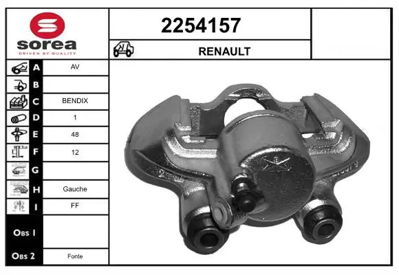 Handler.Part Brake caliper EAI 2254157 1