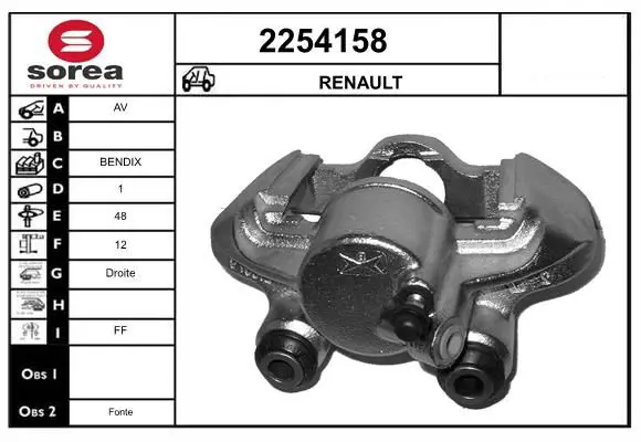 Handler.Part Brake caliper EAI 2254158 1