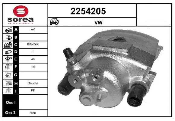 Handler.Part Brake caliper EAI 2254205 1