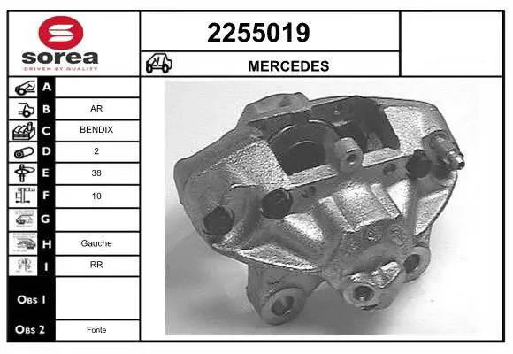 Handler.Part Brake caliper EAI 2255019 1