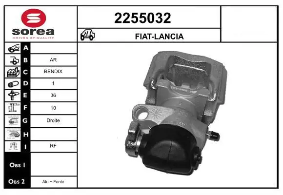 Handler.Part Brake caliper EAI 2255032 1