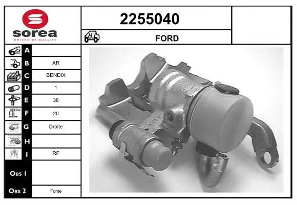 Handler.Part Brake caliper EAI 2255040 1