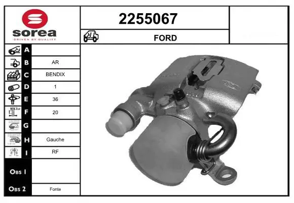 Handler.Part Brake caliper EAI 2255067 1