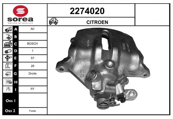 Handler.Part Brake caliper EAI 2274020 1