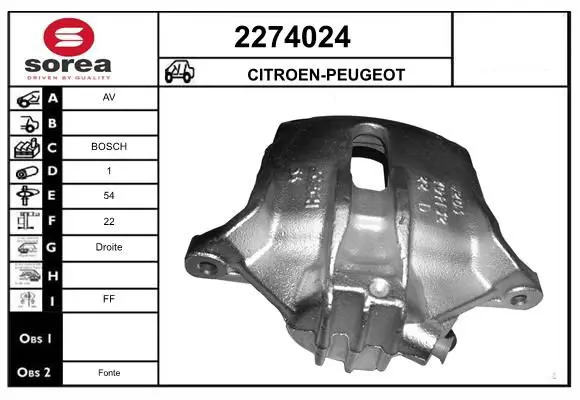 Handler.Part Brake caliper EAI 2274024 1