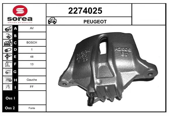 Handler.Part Brake caliper EAI 2274025 1