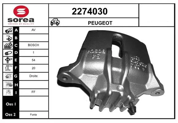 Handler.Part Brake caliper EAI 2274030 1