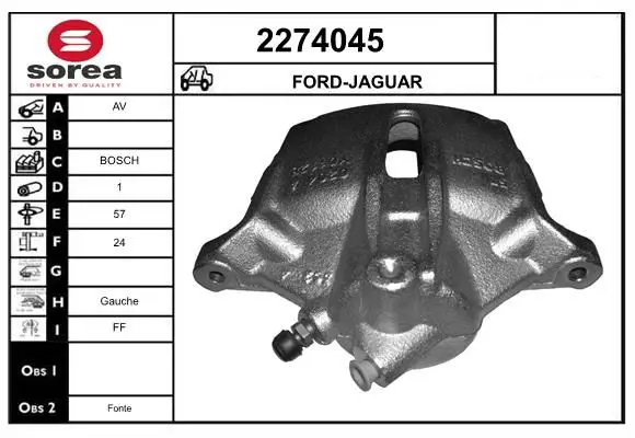 Handler.Part Brake caliper EAI 2274045 1