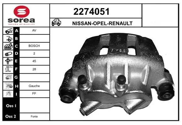 Handler.Part Brake caliper EAI 2274051 1