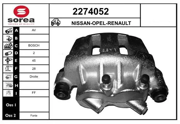 Handler.Part Brake caliper EAI 2274052 1