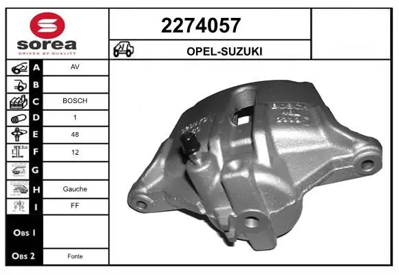 Handler.Part Brake caliper EAI 2274057 1