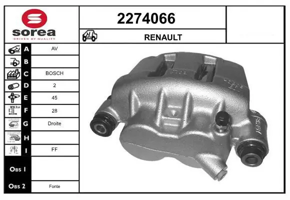 Handler.Part Brake caliper EAI 2274066 1