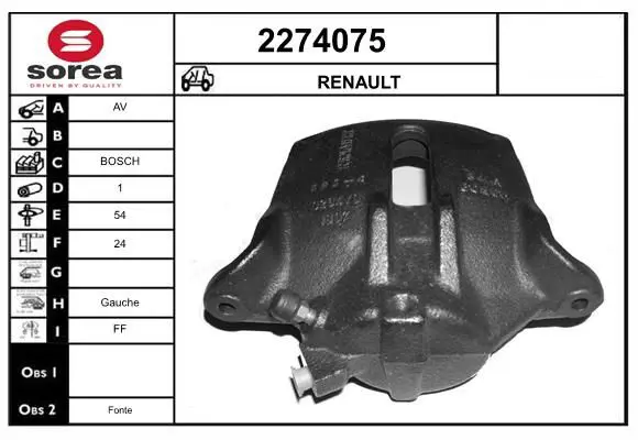 Handler.Part Brake caliper EAI 2274075 1