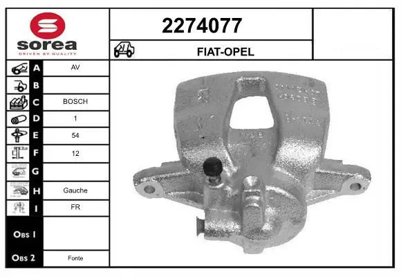 Handler.Part Brake caliper EAI 2274077 1