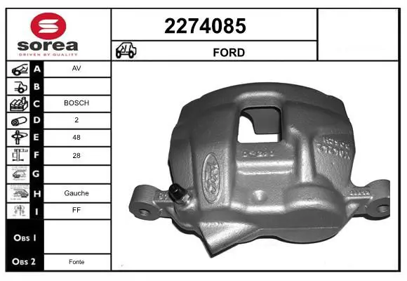 Handler.Part Brake caliper EAI 2274085 1