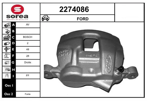 Handler.Part Brake caliper EAI 2274086 1